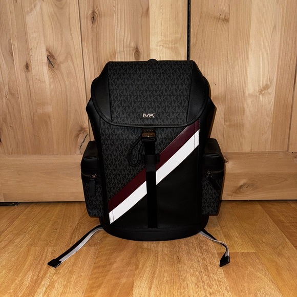 Michael Kors Rivington Logo Stripe Backpack - Picture 8 of 8